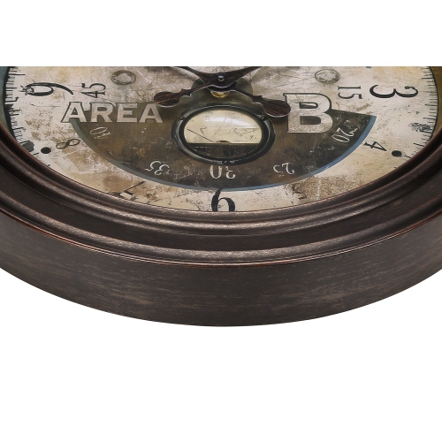 Monarch Specialties I 9090 - Clocks, 18" Round, Wall Clock, Antique Brown, Traditional