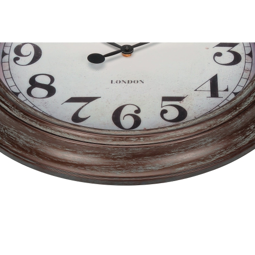 Monarch Specialties I 9049 - Clocks, 20" Round, Wall Clock, Antique Brown, Transitional