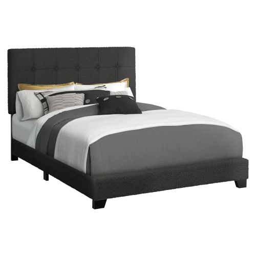 Monarch Specialties I 5805F - Bed, Full Size, Bedroom, Upholstered, Frame Only, Transitional
