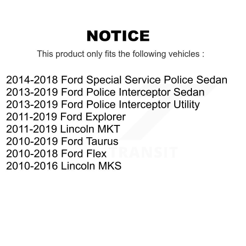 Rear Left Suspension Stabilizer Bar Link Kit 72-K750393 For Ford Explorer Flex Taurus Police Utility