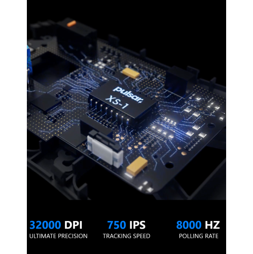 Pulsar Gaming Gears X2H V3 Size Mini Wireless Gaming Mouse, Lightweight 51g, Pulsar XS-1 Sensor, 8K Ready, High Hump, Symmetrical Shape, White