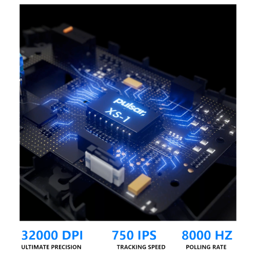 Pulsar X3 Wireless Gaming Mouse - Ultra-Light 55 g, XS-1 32K DPI Sensor, 8K Polling, Ergonomic Right-Hand Design for Palm Grip or Claw Grip, White