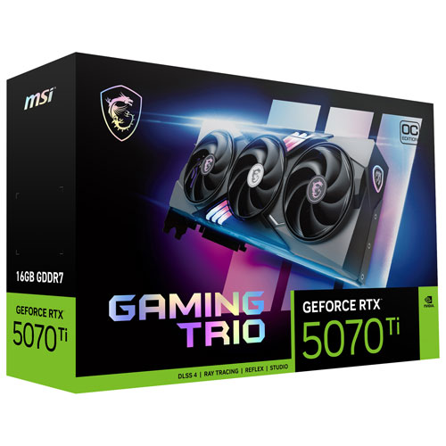 MSI GeForce RTX 5070 Ti Gaming Trio OC 16GB GDDR7 Video Card
