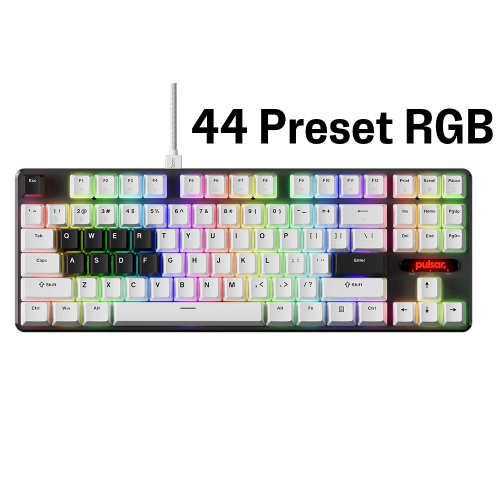 Pulsar Gaming Gears PCMK 2 Wired Hot-swappable RGB Mechanical Keyboard Hall Effect Switches Aluminum Alloy Plate TKL Layout, for Windows and Mac OS,