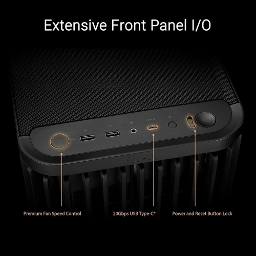 ASUS ProArt PA401 Wood Edition ATX Mid-Tower Case – Tempered Glass, FSC-Certified Wooden Front Panel, Dual 160mm Fans, Power & Reset Button Lock,