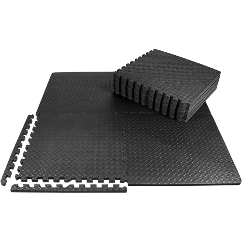 Image 1 of 9.. CAPHAUS EVA Foam Floor Tiles, 24 Inch x 24 Inch x ¾” Extra Thick Puzzle Exercise Mat, Interlocking Foam Gym Mats for Home and Gym Equipment