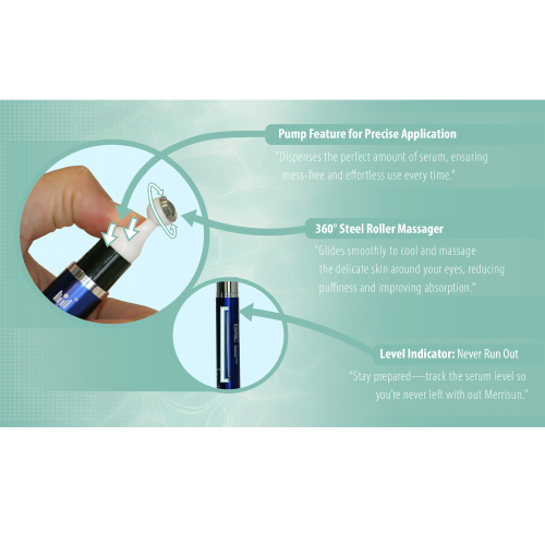 MERRISUN Screen Fatigue Eye Serum – Hydrating & Revitalizing Care for Tired, Screen-Weary Eyes – Reduces Puffiness & Dark Circles with Antioxidant