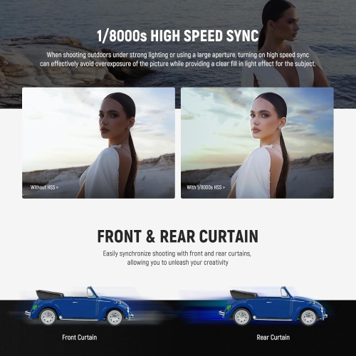 NEEWER Z880-S 2.4G 76Ws TTL Camera Flash Speedlite Compatible with Sony, Adjustable Modeling Lamp, TTL/M Quick Switch TCM Key, 1/8000s HSS