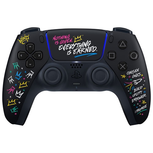 Image 1 de 2.. Manette sans fil DualSense pour PlayStation 5 - Édition limitée LeBron James - Noir