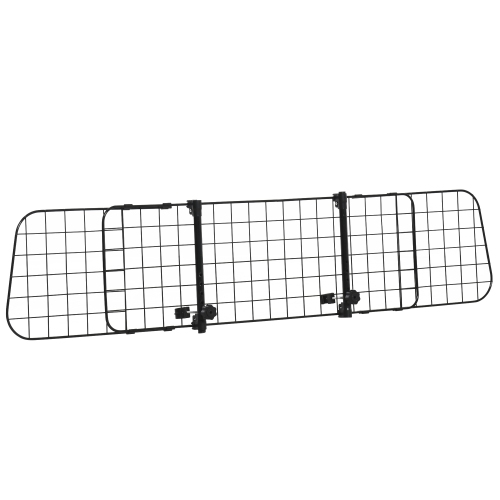 Image 1 of 8.. PawHut 36"-60" Adjustable Dog Car Barrier, Vehicle Pet Barrier Heavy Duty Dog Fence Car Safety Guard Gate for SUV Vans Trucks