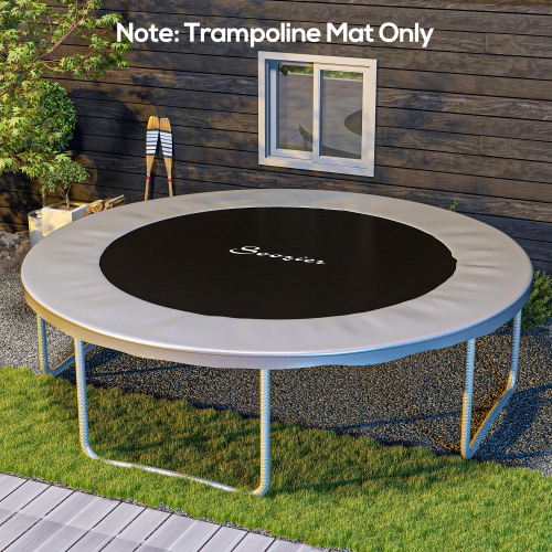Soozier Trampoline Replacement Mat with 8 Rows of Stitching, Spring Pull Tool and 80 V-Hooks, Fits 14ft Trampoline, Using 5.5" Springs, Trampoline