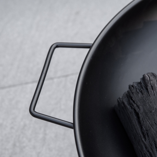 Outsunny 23" Round Outdoor Fire Pit, Portable Wood-Burning Firepit with Support Legs for Garden, Patio, Backyard, Camping, Bonfire, Black