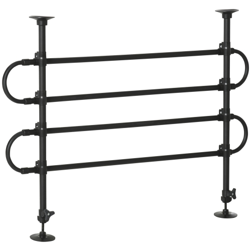 PawHut Dog Car Barrier, Adjustable Pet Car Barrier for SUVs, Vehicles, Vans, Universal Back Seat Dog Fence Guard for Safety Car Travel, Black