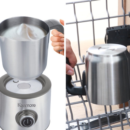 Kenmore 4-in-1 Automatic Milk Frother & Steamer 16oz Hot & Cold Foam