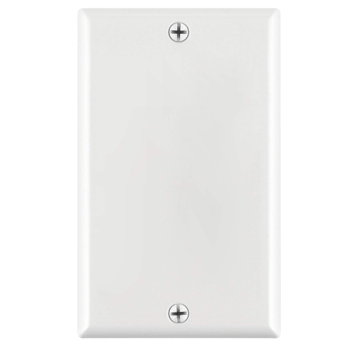 Cmple – Plaque murale vierge à 1 dispositifs, taille standard, plaque murale en polycarbonate thermoplastique avec vis, blanc