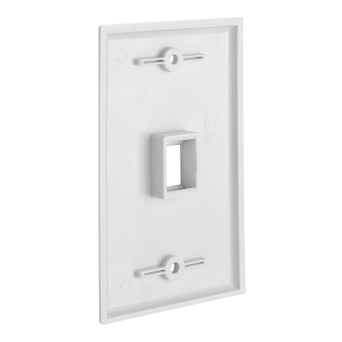 Cmple - 1 Port Keystone Wall Plate 1 Gang Wall Plate with Standard Size Ethernet Wall Plate Keystone Wall Plate Compatible with Keystone Jack, HDMI