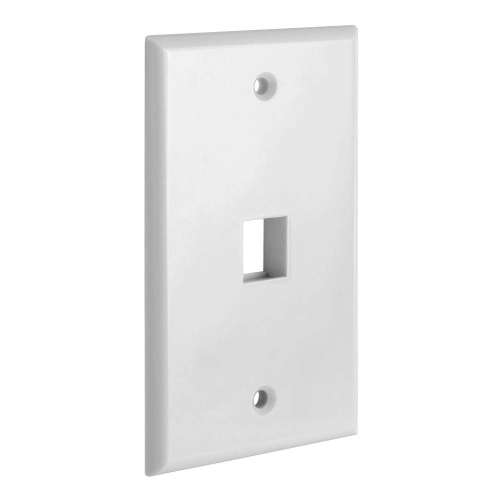 Cmple - 1 Port Keystone Wall Plate 1 Gang Wall Plate with Standard Size Ethernet Wall Plate Keystone Wall Plate Compatible with Keystone Jack, HDMI