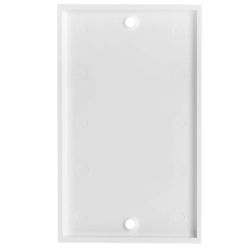 Cmple – Plaque murale vierge à 1 dispositifs, taille standard, plaque murale en polycarbonate thermoplastique avec vis, blanc