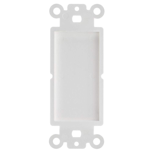 Cmple - Blank Insert for Decorator Wall Plate, 1 Gang Blank Adapter Insert Polycarbonate Thermoplastic Single Gang Wall Plate- White