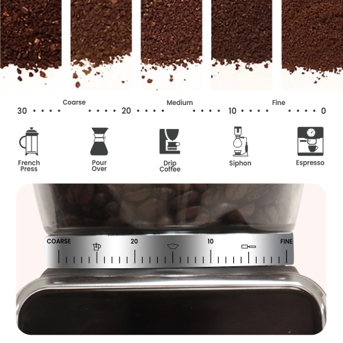 Kenmore Digital Conical Burr Coffee Grinder With 30 Grind Sizes