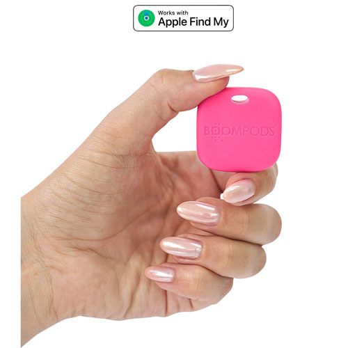 Boompods BoomTag Rechargeable Waterproof Bluetooth Item Tracker - Pink
