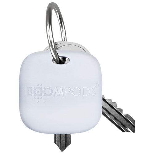 Boompods BoomTag Rechargeable Waterproof Bluetooth Item Tracker - White
