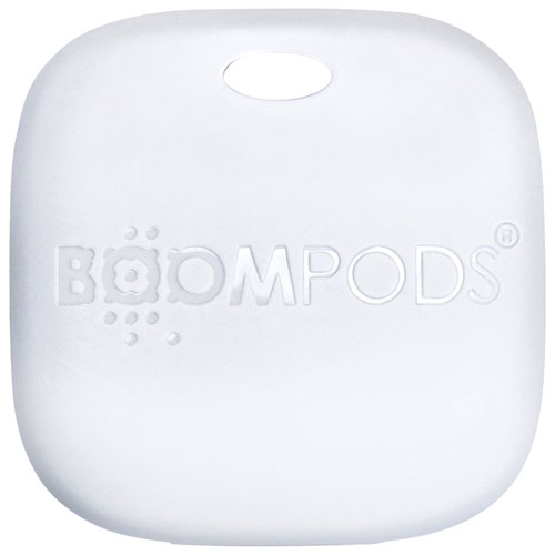 Boompods BoomTag Rechargeable Waterproof Bluetooth Item Tracker - White