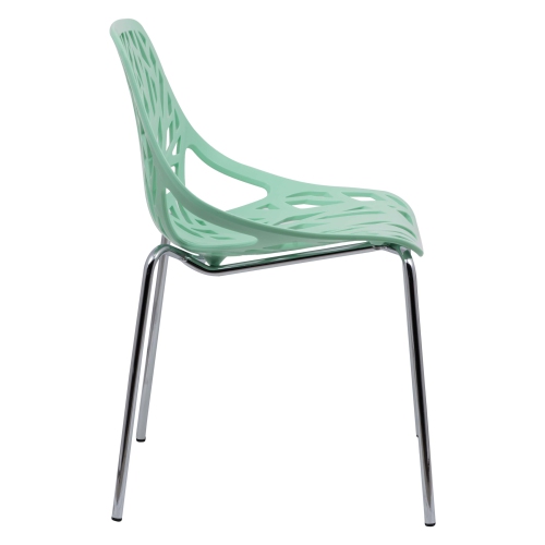 Chaise de salle à manger moderne Asbury LeisureMod avec pattes chromées – élégante et durable pour les salles à manger, les cuisines et les bureaux