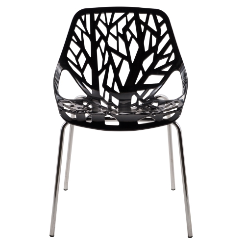 LeisureMod Modern Asbury Dining Chair with Chrome Legs – Stylish and Durable for Dining Rooms, Kitchens, and Offices