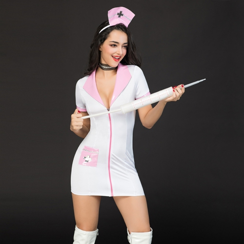 Stimula Lifestyle Lingerie - Sexy Women's Nurse Outfit Costume Sleepwear Boudoir Nightgown Great Valentine Gift S/M
