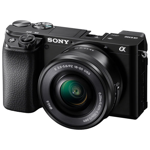 Sony Alpha 6100 APS-C Mirrorless Camera with 16-50mm Lens Kit - Black