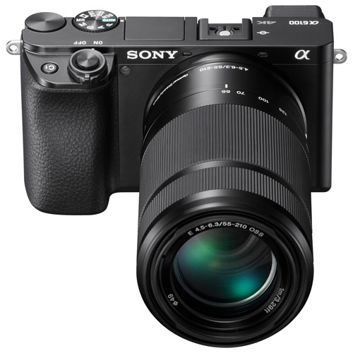 Sony Alpha 6100 APS-C Mirrorless Camera with 16-50mm & 55-210mm Lenses - Black