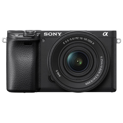 Image 1 of 9.. Sony Alpha 6400 APS-C Mirrorless Camera with 16-50mm Lens Kit - Black