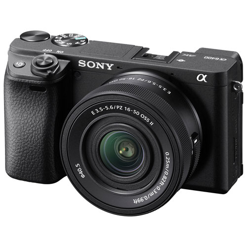 Sony Alpha 6400 APS-C Mirrorless Camera with 16-50mm Lens Kit - Black