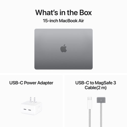 Open Box - Apple MacBook Air 15.3" w/ Touch ID - Silver (Apple M3 / 16GB RAM / 256GB SSD) - English