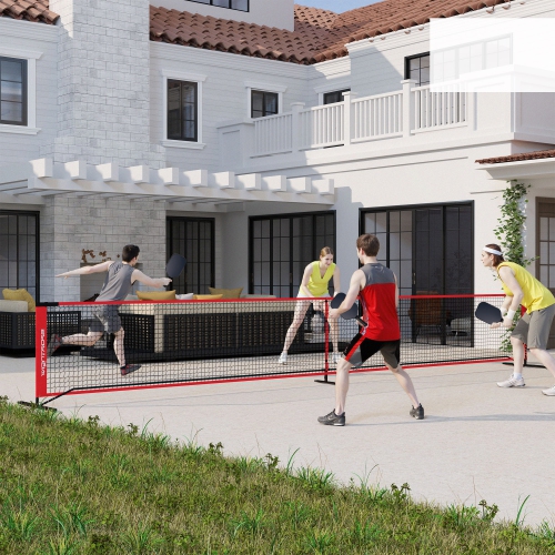 Soozier Pickleball Net Portable Set, Regulation 22 FT Pickleball Set with Net, Ball Collector, Court Marking Kit, Pickle Balls, Carrying Bag for