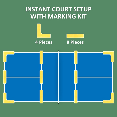 Soozier Pickleball Net Portable Set, Regulation 22 FT Pickleball Set with Net, Ball Collector, Court Marking Kit, Pickle Balls, Carrying Bag for