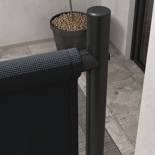 Outsunny Single Panel Room Divider with Lockable Wheels, 6ft Rolling Privacy Screen, Portable Freestanding Room Partition Separator for Home Office