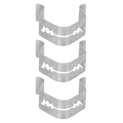 3Pcs Kitchen BBQ Grill Accessory Stainless Steel 3-Holes Barbecue Probe Fixing Clip Holders