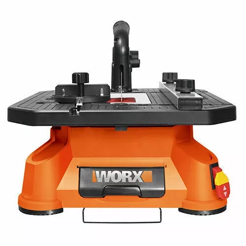 Image 1 de 4.. Scie de table portative WORX 572&nbsp;L BladeRunner X2 avec lames et accessoires