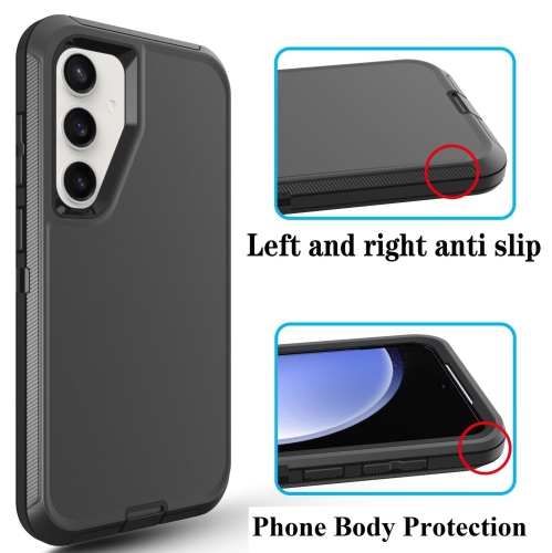 TopSave Shockproof Heavy Duty High Impact Resistant Rugged Hybrid Three Layer Armor Full Body Protection Case for Samsung Galaxy S25 6.2-inch