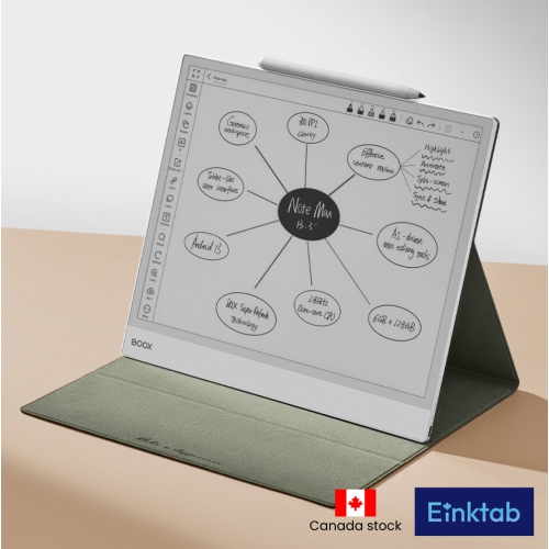 BOOX Note Max 13.3-inch Monochrome E-ink Tablet + Original Cover Case + Pen Tips