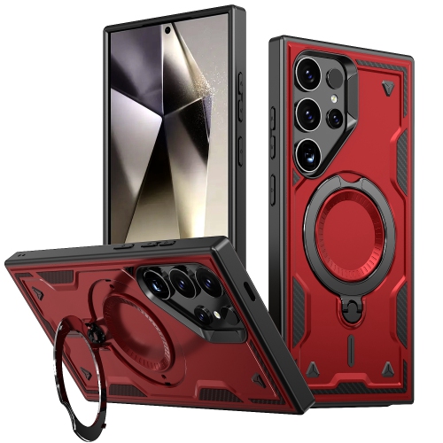 XCRS Defender Case Magsafe Cover, Magnetic Metal Kickstand Ring Holder Shockproof Case for Samsung Galaxy S24 Ultra