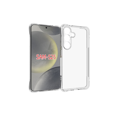 TopSave Extra Corner Bumper Soft Jelly Gel TPU Case For Samsung Galaxy S25 6.2-inch, Clear