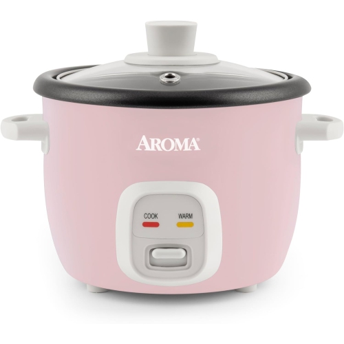 Aroma Housewares 4-Cups / 1Qt. Rice & Grain Cooker (ARC-302NGP), Pink