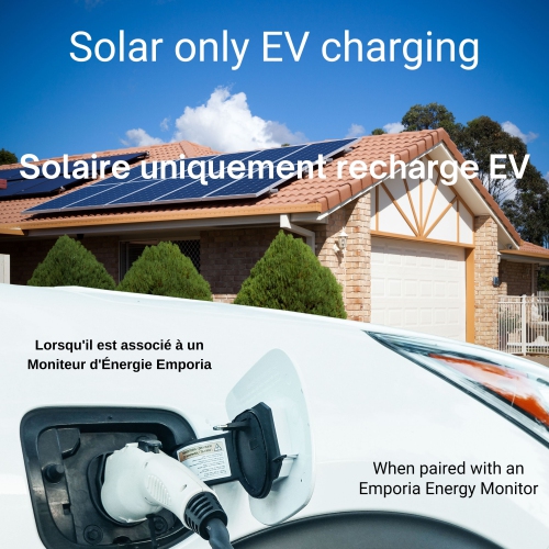 Chargeur câblé J1772 Wi-Fi de niveau 2 48 A d'Emporia Energy avec gestion de charge, blanc