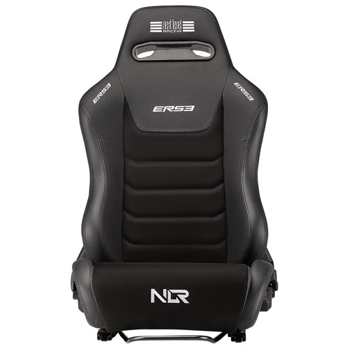 Next Level Racing ERS3 Elite PU Leather/Suede Reclining Racing Seat - Black