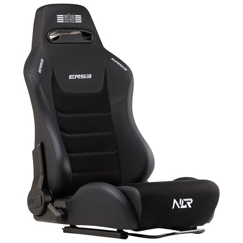 Next Level Racing ERS3 Elite PU Leather/Suede Reclining Racing Seat - Black