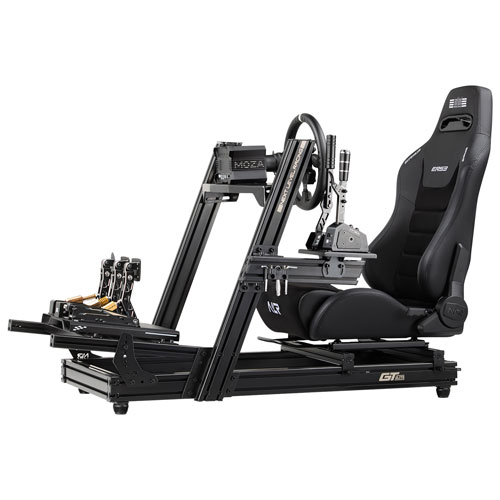 Next Level Racing ERS3 Elite PU Leather/Suede Reclining Racing Seat - Black