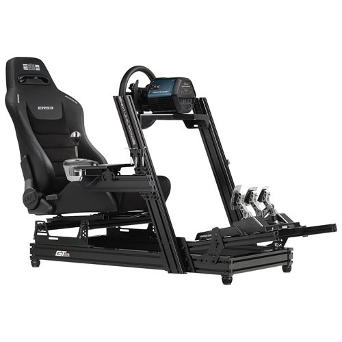 Next Level Racing ERS3 Elite PU Leather/Suede Reclining Racing Seat - Black